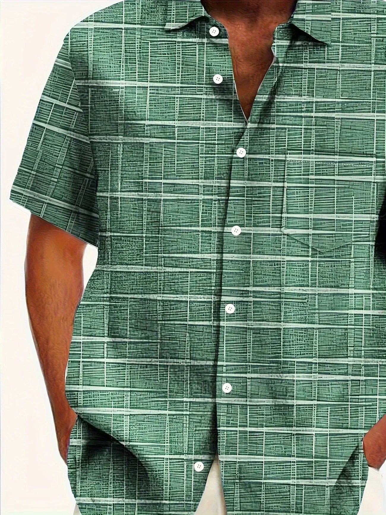 Camicia Haroyan Trendy con Motivo a Righe e Quadri - Stile Unico per Ogni Occasione!