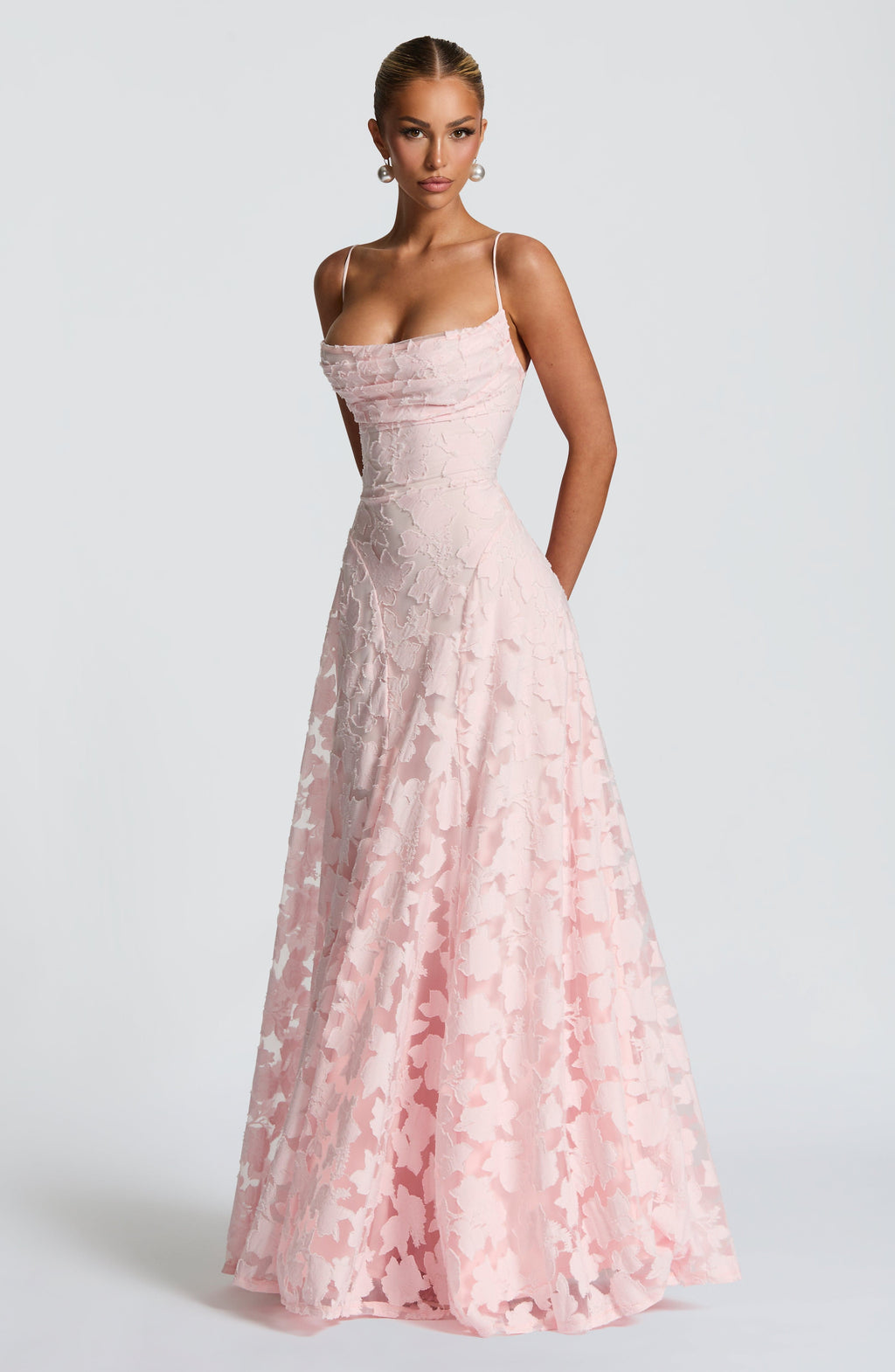 Francisa - Maxi Abito Elegante con Corsetto in Pizzo per un Look da Sogno