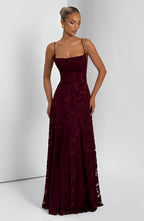 Francisa - Maxi Abito Elegante con Corsetto in Pizzo per un Look da Sogno
