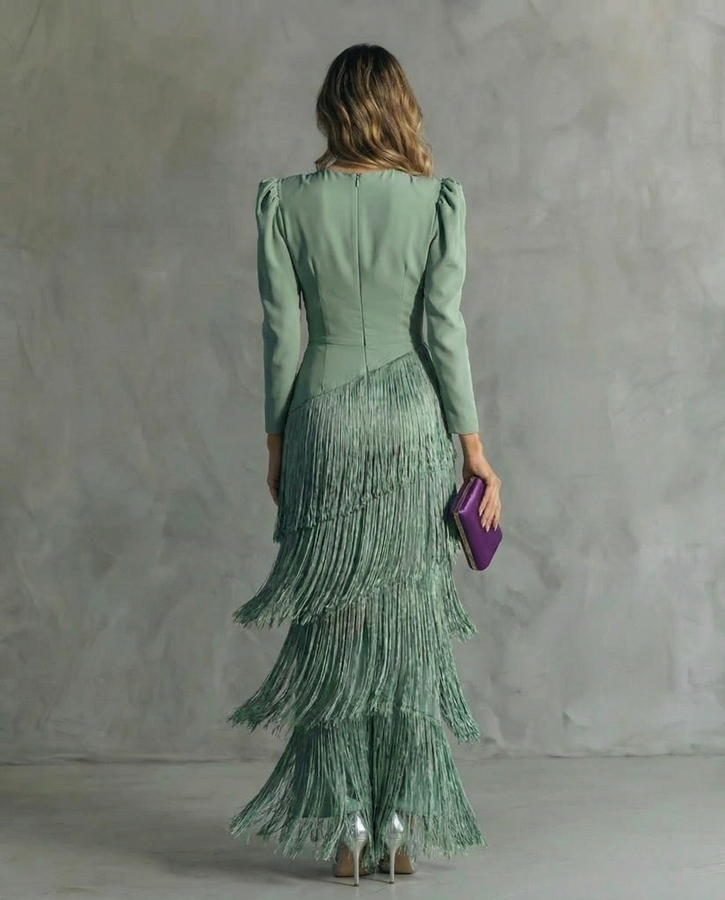 Chiara | Abito Elegante con Maniche a Frange - Stile Unico per Occasioni Speciali