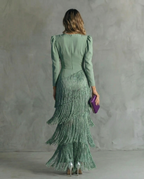 Chiara | Abito Elegante con Maniche a Frange - Stile Unico per Occasioni Speciali