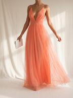 Ginevra | Maxi Abito Corallo Luminoso - Stile e Comfort per Ogni Occasione!