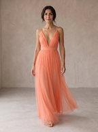 Ginevra | Maxi Abito Corallo Luminoso - Stile e Comfort per Ogni Occasione!