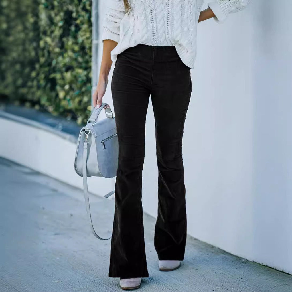 CLAIRE | Pantaloni a Zampa d'Elefante in Velluto Vintage - Stile Unico e Comfort Incredibile!