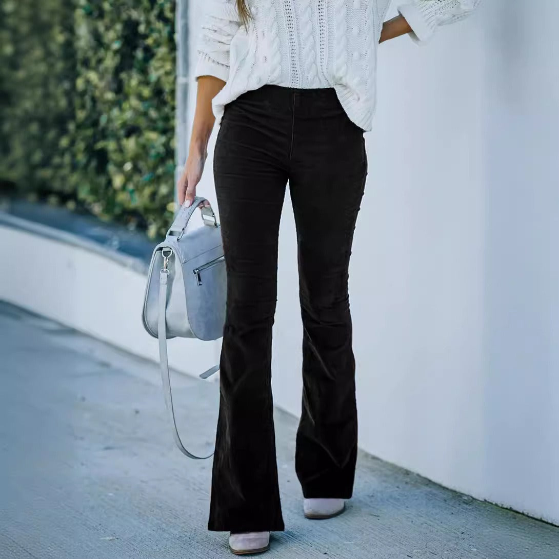CLAIRE | Pantaloni a Zampa d'Elefante in Velluto Vintage - Stile Unico e Comfort Incredibile!
