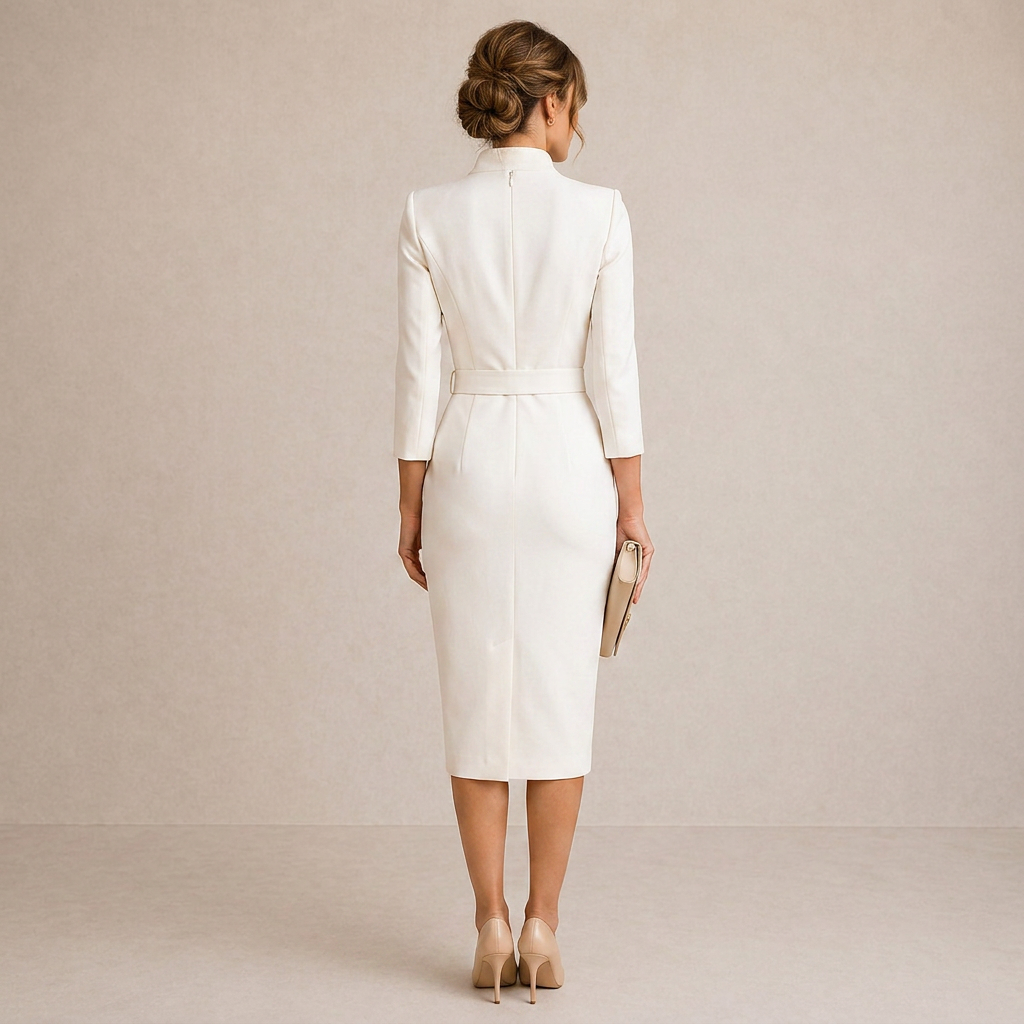 TIVARA | Abito Nero Elegante con Cintura - Stile e Comfort per Ogni Occasione