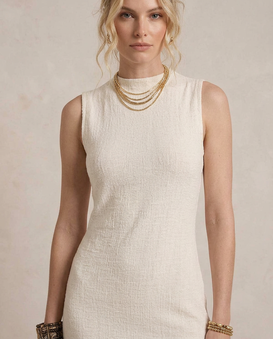 YASSI | Abito Midi a Coste - Eleganza e Comfort per Ogni Occasione!