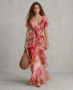 LUNA | Abito Boho Floreale con Balze - Stile Unico per Ogni Occasione!