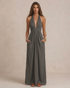 GIULIA | Abito Maxi Drappeggiato Elegante per Ogni Occasione
