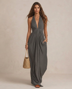 GIULIA | Abito Maxi Drappeggiato Elegante per Ogni Occasione