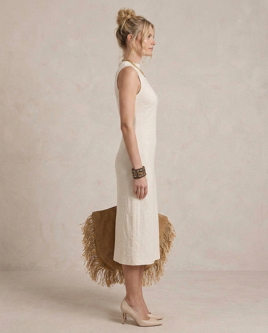 YASSI | Abito Midi a Coste - Eleganza e Comfort per Ogni Occasione!