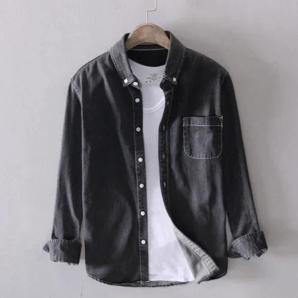 Camicia Uomo Premium in Denim con Bottoni - Stile e Comfort
