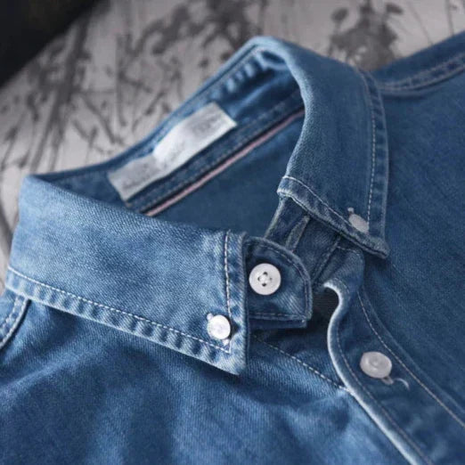 Camicia Uomo Premium in Denim con Bottoni - Stile e Comfort