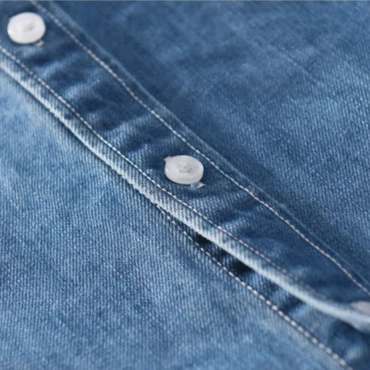 Camicia Uomo Premium in Denim con Bottoni - Stile e Comfort