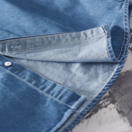 Camicia Uomo Premium in Denim con Bottoni - Stile e Comfort
