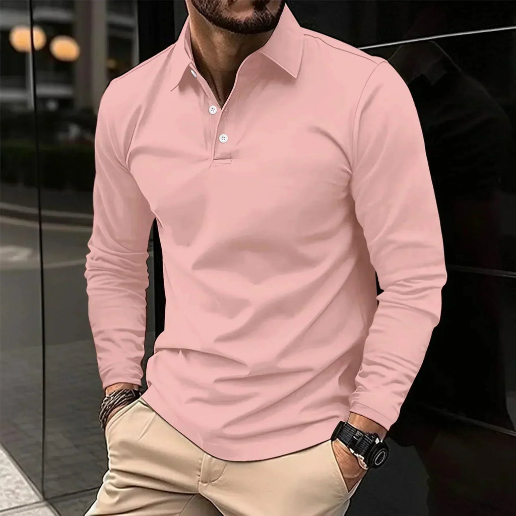 Maglietta Polo James Casual a Maniche Lunghe - Stile e Comfort per Ogni Occasione!